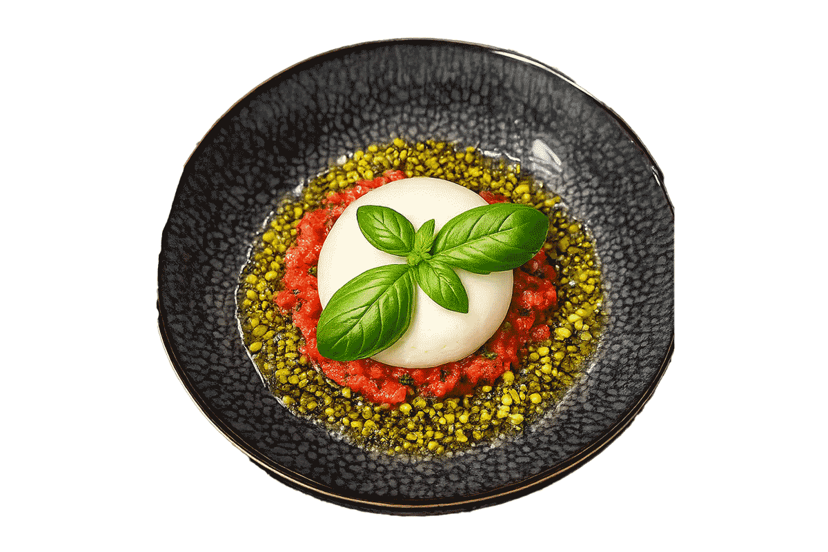 BURRATA & TOMATO SORBET Luma Rovinj