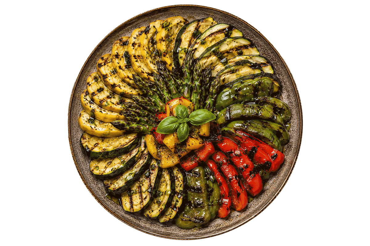 Mixed Vegetable Plate Grilled Restaurant Luma Rovinj Croatia